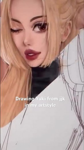 Drawing of Yuki tsukumo from jujutsu Kaisen anime #animeeart #artshorts #jujutsukaisen #digitalart