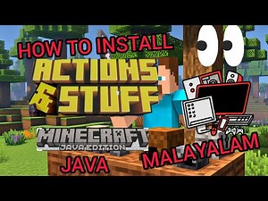 HOW TO INSTALL ACTIONS AND STUFF IN JAVA EDITION MALAYALAM mod Tlauncher #minecraft#actions & stuff