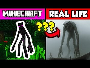 ALL MINECRAFT NEW MOBS VS REAL LIFE Minecraft Bosses Mod VS Real Life!