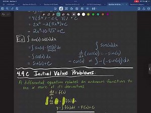 Math 065 Calc 1 Section 4.10C part1 Initial Value Problems