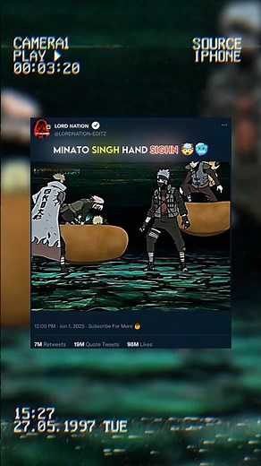 Minato one hand sign jutsu use naruto 🤯🥶