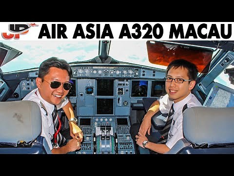 AIR ASIA Airbus A320 landing at Macau Airport (2012)
