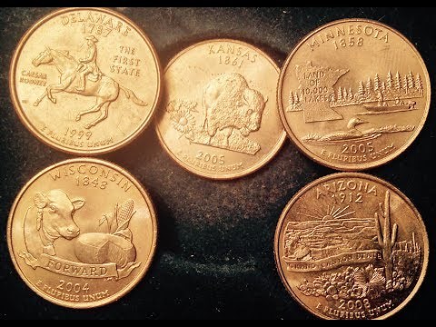State Quarter Error Coins To Look For; Delaware, Kansas, Minnesota, Wisconsin, Arizona)