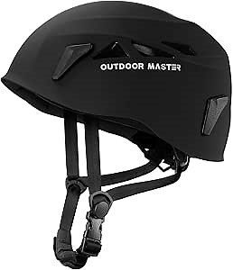 OutdoorMaster Climbing Helmet Rock Rescue Helmet Adjustable Lightweight Mountaineering Hiking Caving Helmet Adults Work Safety Helmet