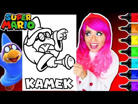 Coloring Kamek from Super Mario Galaxy Movie | Cute & Satisfying Coloring Page + Ohuhu Art Markers