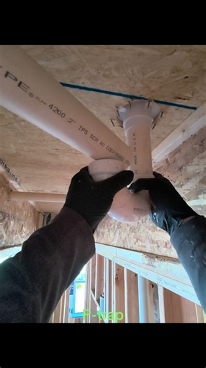 P-trap is what stops poopy smelling smells from coming up from the drain #p-trap #plumbing #turd #pvc