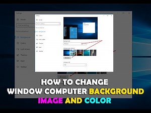 How to Change Windows Background & Color