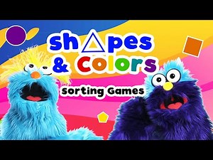 Easy Color & Shape Sorting Game: Bings and Potts Puppet Show for Kids