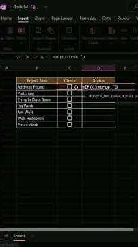 check box status in Excel