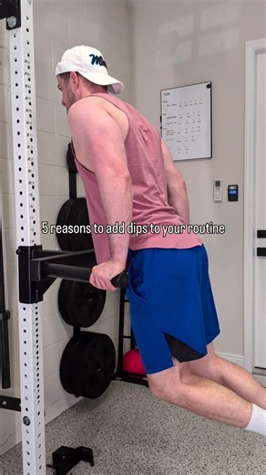 Most people skip this exercise because it's "too hard" for them. That’s a mistake, and it’s probably holding your upper body back. • Builds upper-body mass fast Dips load your chest, triceps, and front delts at the same time, which means more muscle in less time compared to isolation work. It’s one of the best bodyweight moves for adding real size without relying on machines. • Boosts pressing strength The movement pattern directly carries over to your bench press, push-ups, and overhead press. 