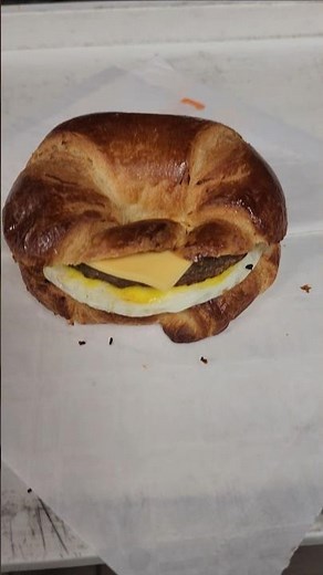 Dunkin Donuts Breakfast Sandwich Sausage Egg And Cheese Croissant ‪@Dunkin-Donuts‬ #sandwich