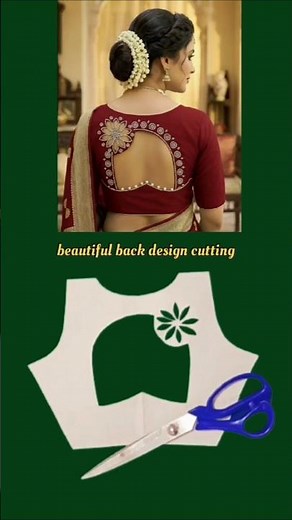Beautiful Back Neck Cutting | Stylish Flower Cut Out Blouse Design | Latest Blouse Back Cutting