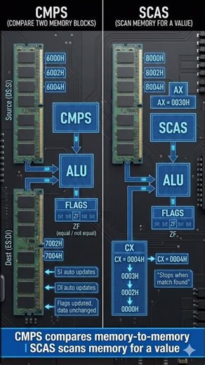 How CPUs Compare and Search Memory | CMPS & SCAS Explained