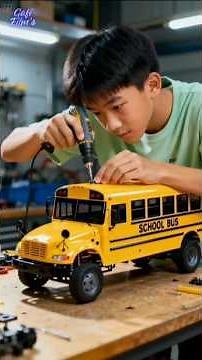 He successfully assembled the RC school bus with pleasure #toys #schoolbus #shorts #bus