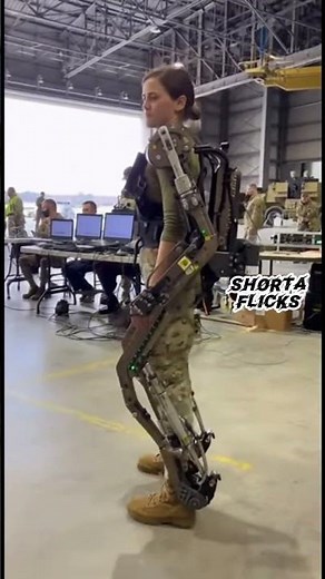 Next-Gen Exosuit is being tested by tech. Department of Pentagon at Pennsylvania Air Base #ai