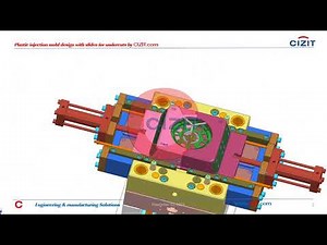 Plastic injection mold design with slides for undercuts by CIZIT com
