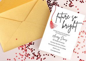 Graduation Invitation Template: Modern Script (digital File) - Etsy