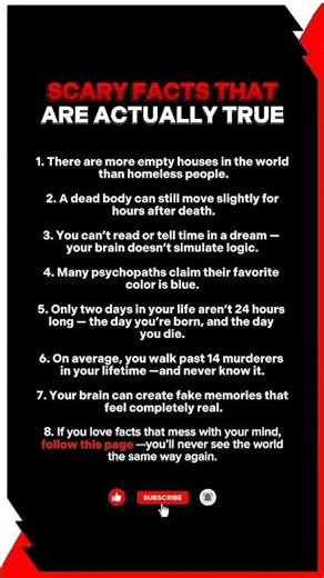 8 Scary Facts That Are Shockingly True 😱