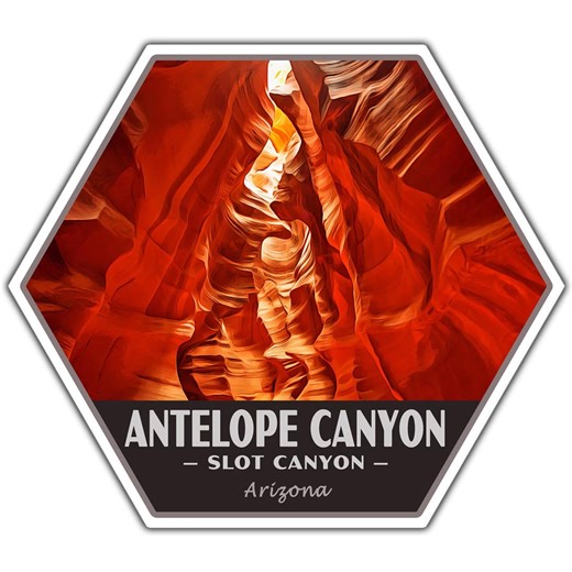 Antelope Canyon Sticker | Vinyl Sticker | 2.25" X 2" to 3.4" X 3.0" | Made in USA | Free Shipping - Etsy