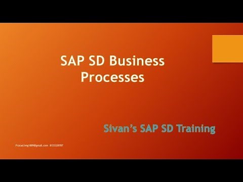 SAP SD Business Processes ECC/S4HANA | Sivan's SAP SD Training
