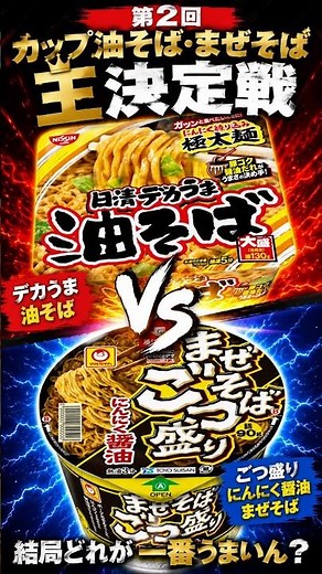 【カップ麺ランキング】第2回 油そば・まぜそば王決定戦！ #デカうま #ごつ盛り #油そば