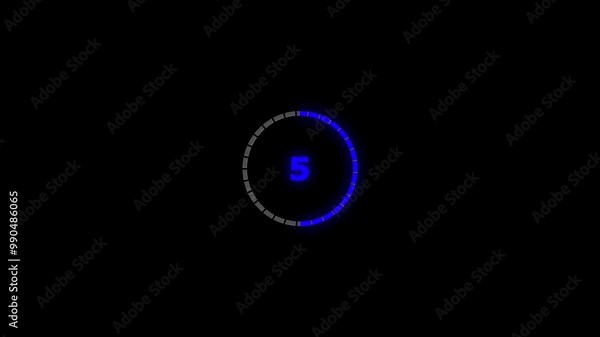 10 second countdown with circle loading bar animation.