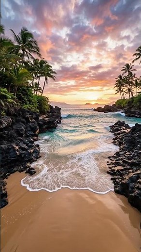 Secret Cove in Hawaii 🌴 Hidden Paradise at Pa'ako Beach #hawaii #travel #paakobeach #oceanview #4k