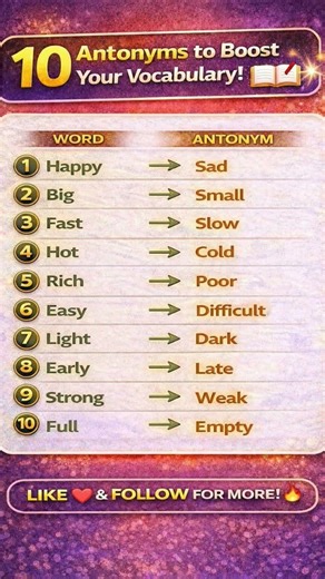 Antonym English Grammar #vocabs #quiz #sscexam #sscchsl #sscmts #riddles #viral #englishgrammar #tip