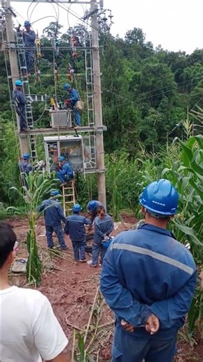 Electrical substation repair and testing process #shorts