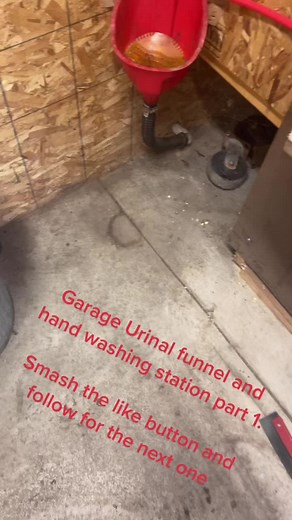 DIY Garage Urinal and Handwashing Station