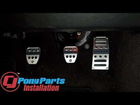 Mustang Drake Muscle Cars Pedal Cover Billet With Shelby Logo Set Manual 2005-2021 Installation