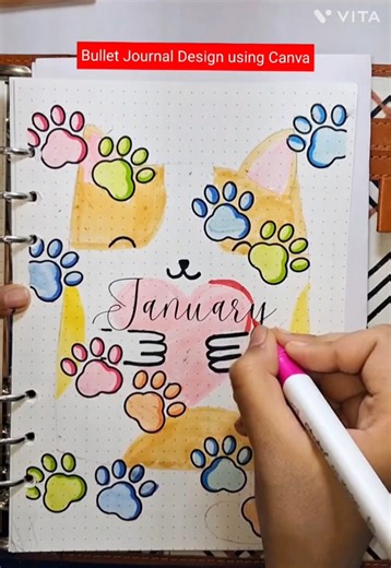 2026 Bullet Journal Design using Canva.#bulletjournal #bujo #asmr #canva