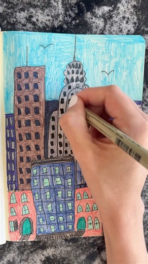 🗽🏙️ #art #timelapse #drawing #painting #creative #colors #tutorial #asmr #fyp #parati #shorts #lol