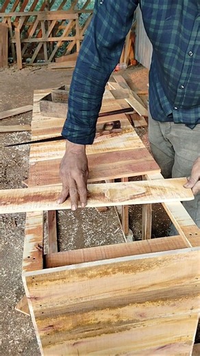 Installing a Wooden Roof on a pigeon Coop #shorts #woodworking #diy