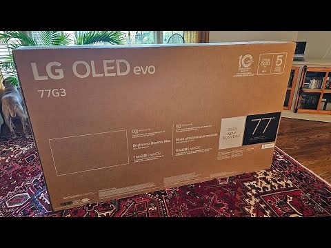 LG OLED G3 TV unboxing and mounting on its Stand