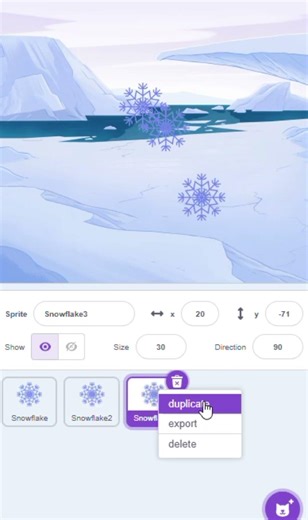 How to duplicate in Scratch