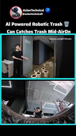 The AI Trash Can That Catches Your Garbage #ai #robot #tech #futuretech #future