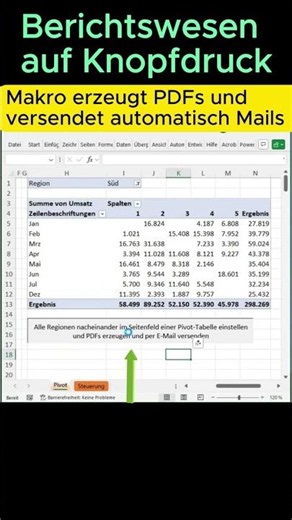 Berichtswesen auf Knopfdruck! Excel erstellt PDF & E-Mail automatisch