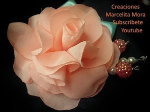 DIY Chiffon rose, Fabric rose Tutorial, how to make flower,