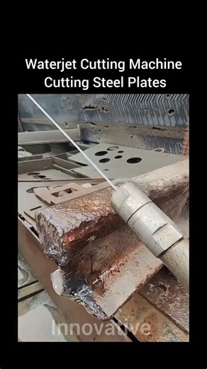 World of Innovation on Instagram: "Waterjet cutting is an advanced machining process that uses an ultra-high-pressure stream of water, often mixed with abrasive particles, to cut through steel plates with exceptional precision. Unlike traditional thermal cutting methods, waterjet cutting is a cold process, meaning it does not generate heat that could alter the metal’s internal structure. This makes it an ideal solution for applications where material integrity, accuracy, and surface quality are 