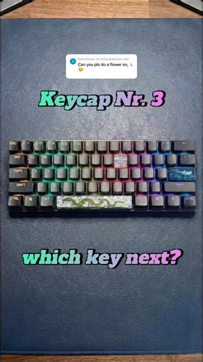 Custom resin Keyboard - Part 3 | You asked for a flower! 🥺🌸