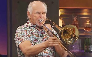 Jimmy Buffett Shows Of His Trombone Playing Skills