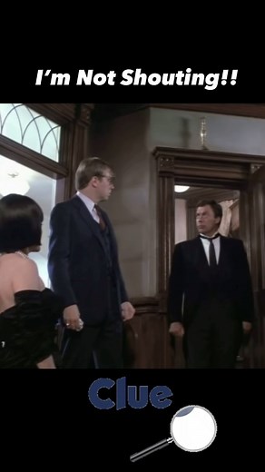 Tim Curry as Wadsworth from 1985’s “Clue” and his “IM NOT SHOUTING” moment. The movie also featured Madeline Kahn as Mrs White, Christopher Lloyd as Professor Plumb, Martin Mull as Colonel Mustard, Eileen Brennan as Mrs Peacock, Michael McKean as Mr Green, Lesley Ann Warren as Miss Scarlett and Colleen Camp as Yvette. #timcurry #wadsworth #cluethemovie #madelinekahn #80s #80smovies #80sfashion #nostalgia #rememberthis #80sactors #80scelebrities #timcurryforever | The Retro Retake