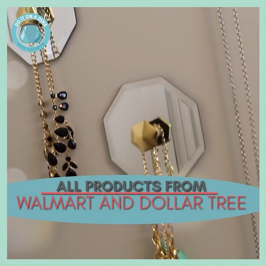 In this DIY video I'll show you how to make glam necklace organizers using Dollar Tree products! | Do It On A Dime