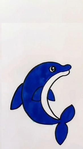 7.1K views · 55 reactions | Easy dolphin drawing for kids  . . #drawingtutorial #drawingideas #photography #creative | Easy drawing for kids24 | Facebook