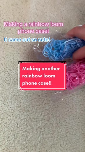 💗💙 Rainbow loom phone case number 5 lol #rainbowloom #pastel #blueandpink #phonecase #smallbusiness #loom #fyp #viral