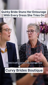 Bride Amy is not a traditional bride so Jo and Al pick some special dresses for her and she looks stunning in all of them! | Curvy Brides' Boutique - TLC
