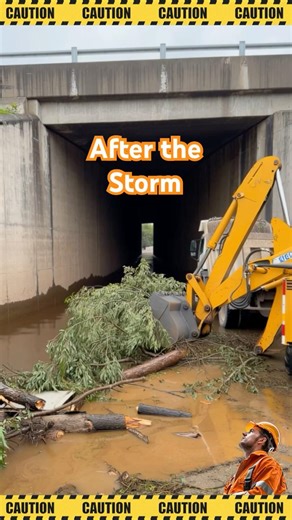 Removing Flood Debris Before It Gets Worse #fyp #excavator #heavyequipment