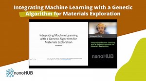 HANDS-ON TUTORIAL: Integrating Machine Learning with a Genetic Algorithm for Materials Exploration The genetic algorithm is a computer algorithm inspired by nature. In this tutorial, learn how this algorithm can be used for materials discovery by generating swift material property prediction using machine learning, creating an algorithm to design new materials from combinations of prior ones, and integrating the ML property predictors with the design algorithm to discover new materials. Access t