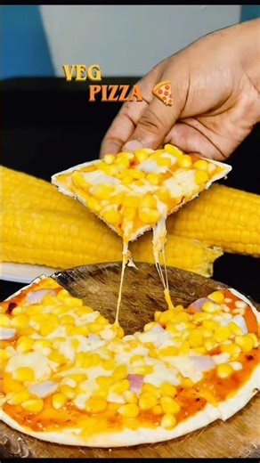 Veg Cheese Pizza 🍕| How to make Pizza 🍕 at Home| #shorts #foodshorts #streetfood